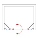 Bočná zástena k sprchovým dverám TBD 640/1991 LH/ČS