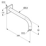 Kludi A-QA Sprchové rameno 25 cm, chróm