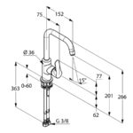 OBJEKTA umývadlová jednopáková batéria DN 15