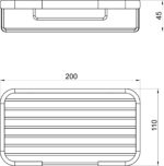 Polica malá nízka Drôtený program, chróm