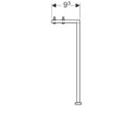 Súprava nožičiek Geberit Acanto (2 ks): H=28.1cm, S lesklým pochrómovaním