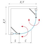 Štvrťkruhový sprchový kút TR2 1000/2000 S/ČS