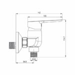 Sprchová nástenná batéria, Zuna, 100 mm, bez príslušenstva, chróm