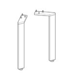 Súprava nožičiek Geberit Acanto (2 ks): H=31.6cm, S lesklým pochrómovaním