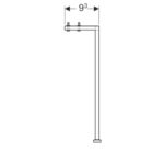 Súprava nožičiek Geberit Acanto (2 ks): H=31.6cm, S lesklým pochrómovaním