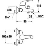 DINO vaňová batéria bez sprchovej súpravy