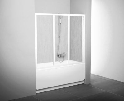 AVDP3-170 Vaňové dvere posuvné trojdielne white+transparent •, 40VV0102Z1