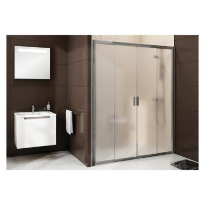 Sprchové dvere do niky Ravak BLIX BLDP4-140, lesklý hliník/sklo Transparent