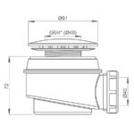 Sifón VANIČKOVÝ CHRÓM PLAST Ø 60