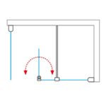 Bočná zástena k sprchovým dverám TCW1 1400/2000 LH/ČS