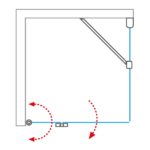 Sprchové dvere TZOL1 900/2000 LH/ČS