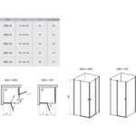 Sprchové dvere do kombinácie Ravak CHROME CRV2-100, matný hliník/sklo Transparent