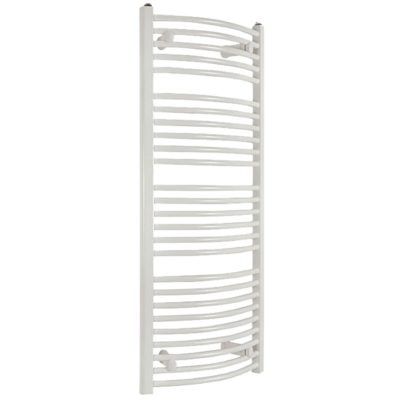 Kúpeľňový radiátor SOLID 600 x 1700 mm, biely, oblý, rebríkový radiátor, 600x1700 curved