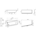 Vaňa 10° 170x100 L snowwhite