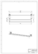 Dvojitý držiak uterákov 650 mm METALIA 12, chróm