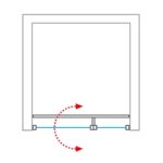 Sprchové dvere Eleganta NEO LINE 900x2000 mm, Brillant/sklo Transparent