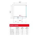 Sprchové dvere Eleganta NEO LINE 900x2000 mm, Brillant/sklo Transparent