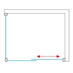 Bočná zástena k sprchovým dverám, PXBN 900/2000, transp.