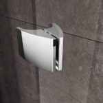 PSKK3-100 Štvrťkruhový sprchovací kút trojdielny matný hliník + transparent