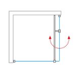 Pevná stena k sprchovým dverám 800x2000 mm, Brillant/sklo Transparent