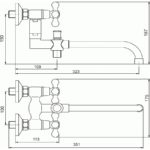 Paneláková batéria bez príslušenstva 100 mm TITANIA Retro II, chróm