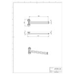 Dvojramenný držiak uterákov METALIA 11, chróm