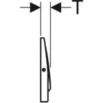 Ovládacie tlačidlo Geberit Mambo, pre Štart - Stop splach., priskrutk.