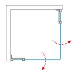 Sprchové dvere Elegant NEO GDO1N 1200x2000 mm, Brillant/sklo Transparent