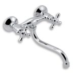 Drezová umývadlová batéria 150 mm TITANIA Retro II, chróm