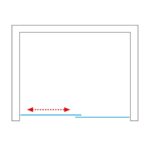 Sprchové dvere AMBIENT Line AMD2 1200x2000 mm, Brillant/sklo Transparent