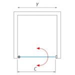 Sprchové dvere TCN1 900/2000 LH/ČS