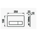 Tlačítko PL9 Dual Flush, Modul, JIKA