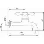 Umývadlová batéria na studenú vodu TITANIA Retro II, chróm