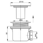Sifón VANIČKOVÝ A48 NEREZ MRIEŽKA Ø90