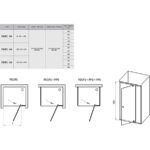 PDOP2-120 Sprchové dvere do niky biele/biele + transparent