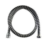 Sprchová hadica 150 cm, čierna - chróm