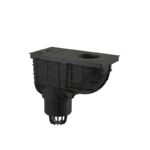 Univerzálny lapač strešných splavenín 300x155/110 mm priamy ČIERNÝ