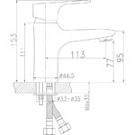 Umývadlová batéria s odpadovou súpravou TITANIA Nice