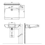 NOVA PRO BEZ BARIÉR umývadlo pre telesne postihnutých 65 x 55 cm, s prepadom NOVA PRO BEZ BARIÉR umývadlo pre telesne postihnutých 65 x 55 cm, s prepadom