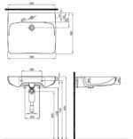 NOVA PRO BEZ BARIÉR umývadlo pre telesne postihnutých 65 x 55 cm, s prepadom NOVA PRO BEZ BARIÉR umývadlo pre telesne postihnutých 65 x 55 cm, s prepadom