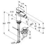 OBJEKTA bidetová jednopáková batéria DN 15