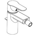 OBJEKTA bidetová jednopáková batéria DN 15