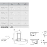 VSK2 Rosa vaňová zástena dvojdielna 140 pravá white+rain