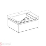 Skrinka pod umývadlo Geberit Xeno2, s 1 zásuvkou, Šedá/drev. štrukt.