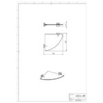 Rohová polička METALIA 12, chróm