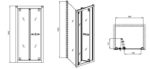Skladacie dvere GEO 6, 80 cm. sklo číre/strieborná, do niky/ kombin, GDRB80222003