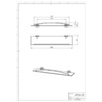 Polička so zábradlím METALIA 11, chróm