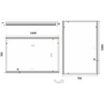 LED zrkadlo 1200x700