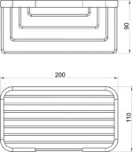 Polica malá hlboká Drôtený program, chróm