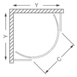 Štvrťkruhový sprchový kút Štvrťkruhový sprchový kút LLR2 800/1900 LH/ČS